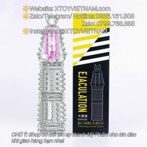 [MÃ 284] BAO ĐÔN SILICONE CÓ RUNG Ở ĐẦU