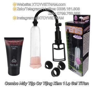 [ MÃ 124] COMBO MÁY TẬP KÉO TAY + 1 LỌ TITAN GOLD