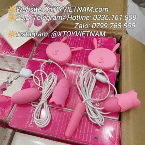 [MÃ 216] TRỨNG RUNG TAI THỎ KÈM LƯỠI LIẾM