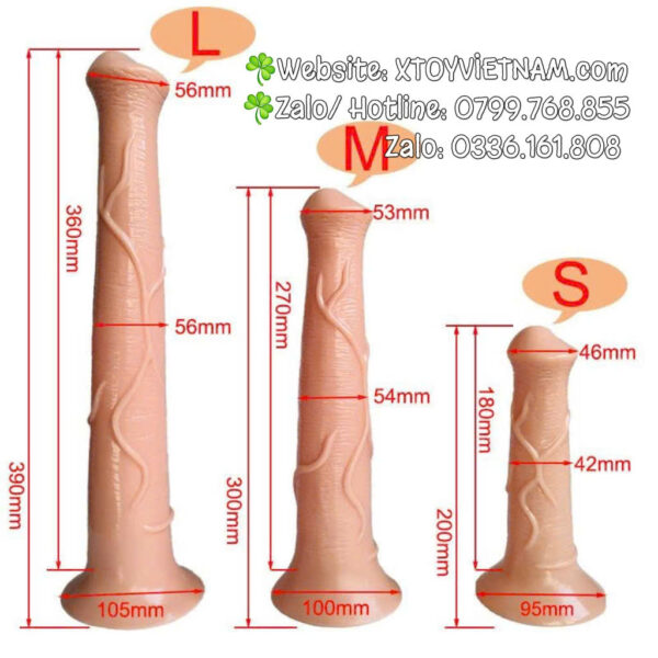 [Mã 422] Dương Vật Khủng Long KT: 46mmx200mm - Ảnh 2