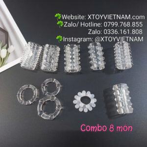 [MÃ 349] COMBO 8 MÓN ( BỘ KHÚC 6 CÁI + BỘ VÒNG 3 CÁI +1 VÒNG BI 2 TẦNG )