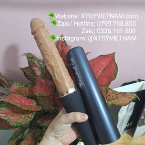 Alternative view of [Mã 364] Dương Vật Chày Gold Rung Thụt Tỏa Nhiệt Kèm 1 Đầu Lưỡi Liếm