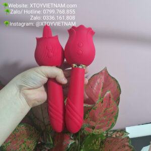 [Mã 368] Hoa Hồng 2 Đầu Rung Liếm / Mút