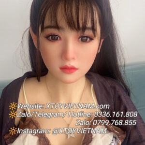 [ Mã 420] Búp Bê Tình Yêu 1m60cm - 40kg Có Rung Có Rên Thụt Co Bóp Tóc Cấy